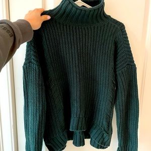 Express Green Turtle Neck Sweater Small